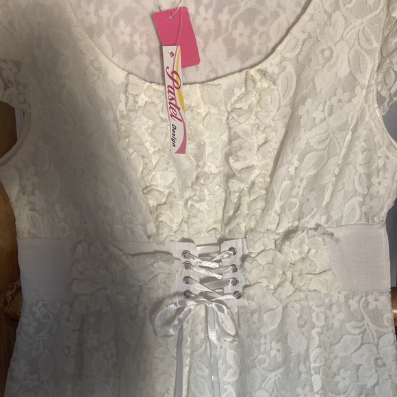 New SUMMER Lace Mini Dress Tunic SZ MED - Picture 3 of 7